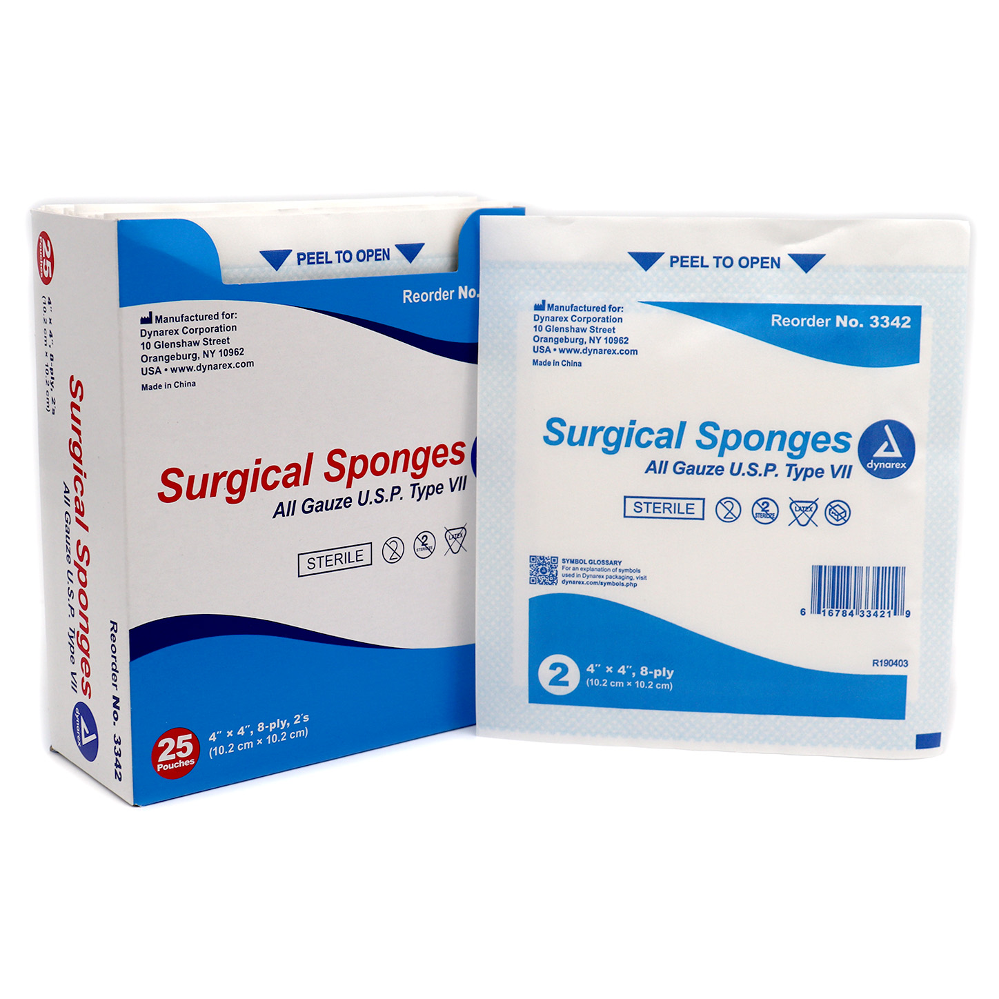 Gauze Pads 4 x 4 (100/bx) : E-FirstaidSupplies