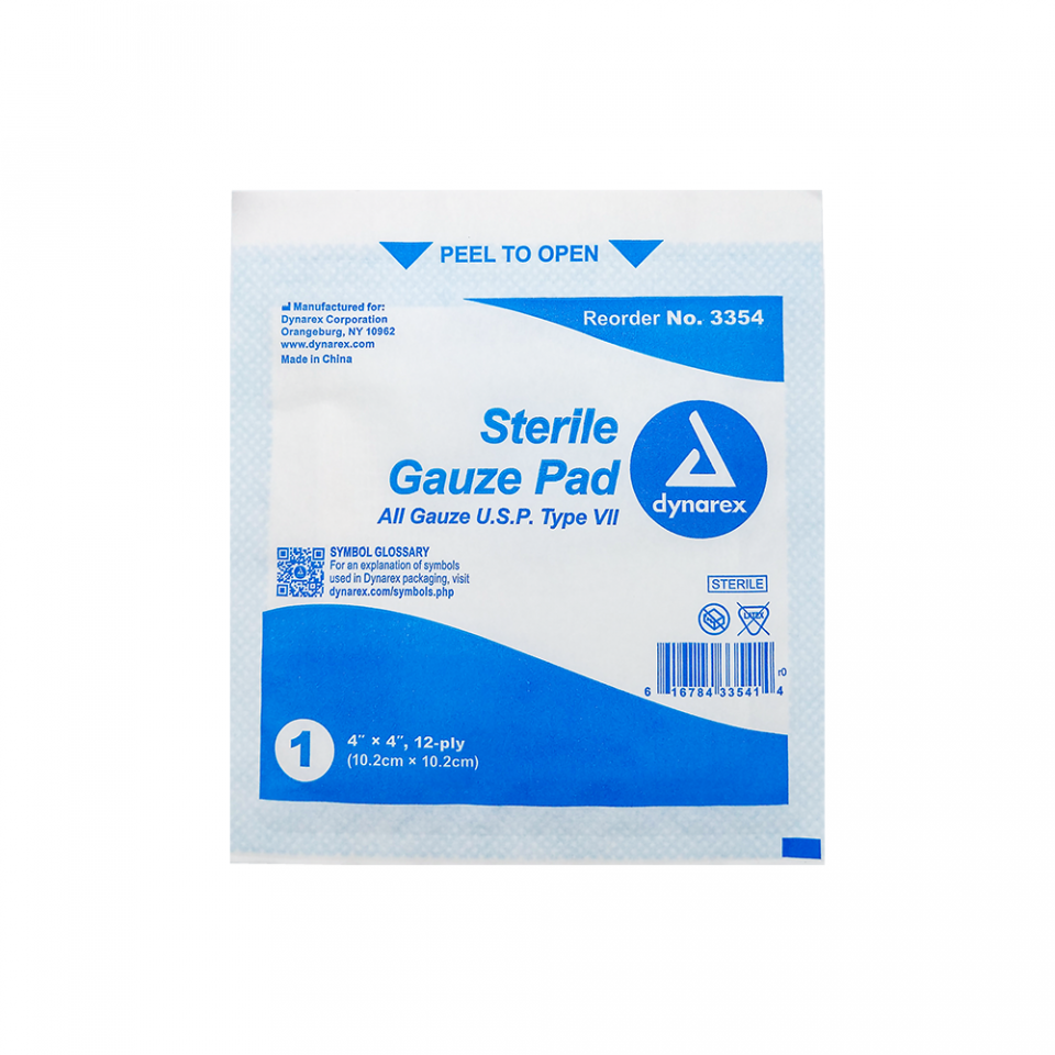 Gauze Sponges & Pads - Sterile, Dynarex | Medic Response Health & Safety